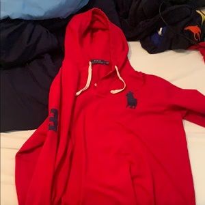 Polo collored hoodie red polo